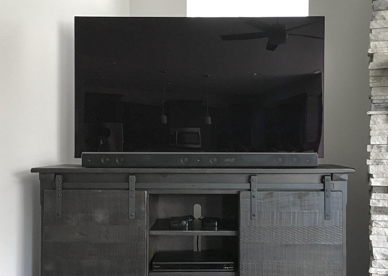 Television-and-sound-bar