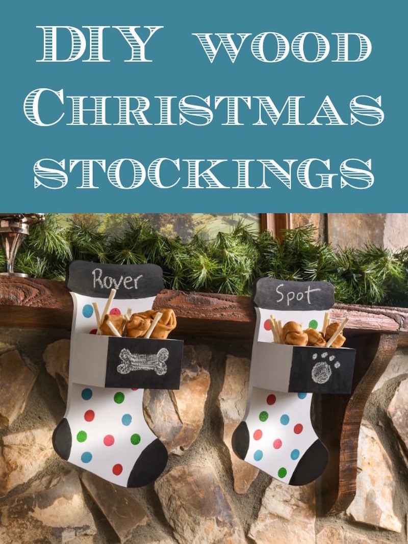 DIY wood Christmas stockings