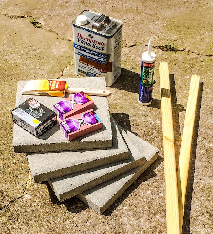 Pavers with wood and epoxy and Thompsons water seal