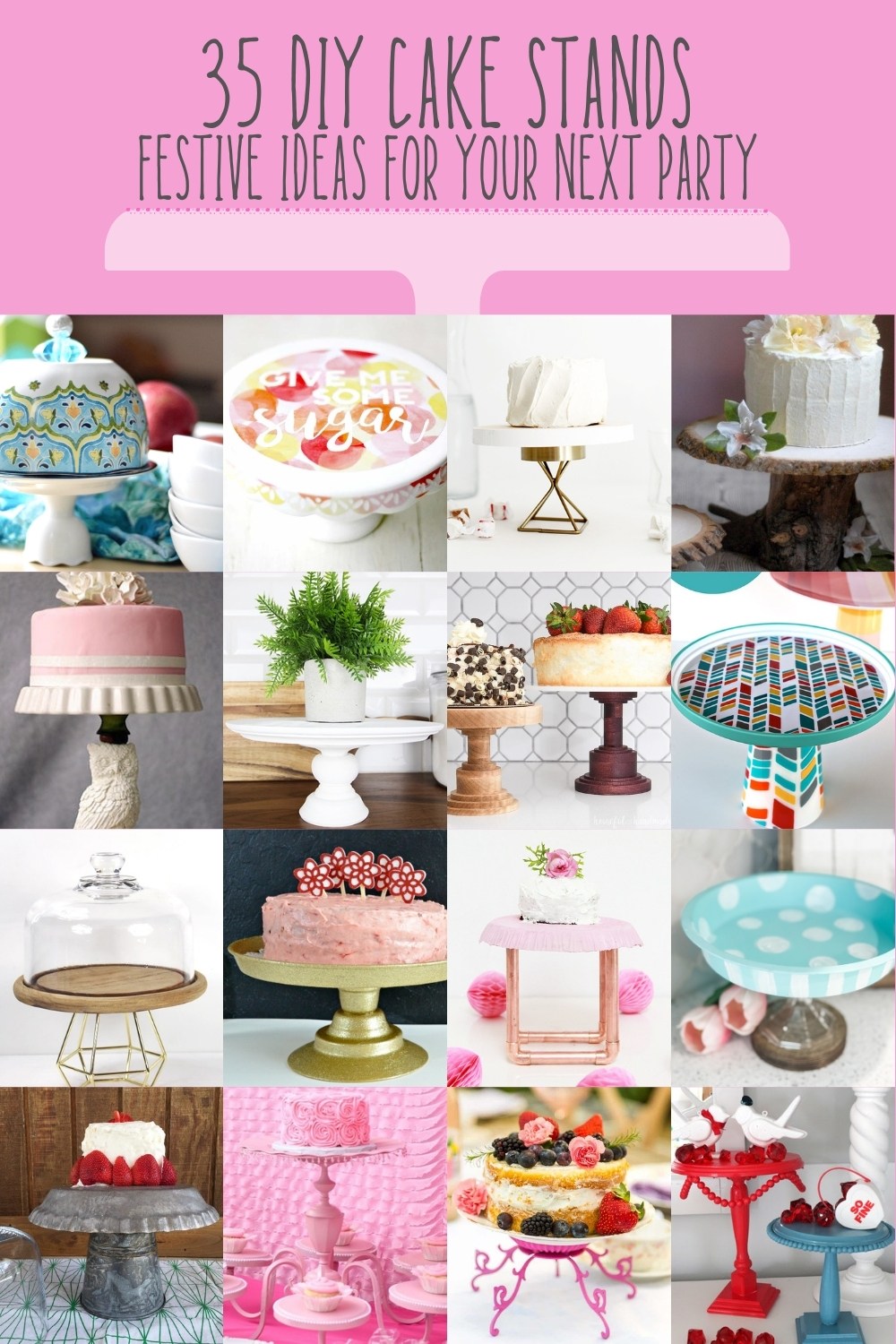 Emily Design Glass Effect Acrylic Round Cake Stand from £34.00