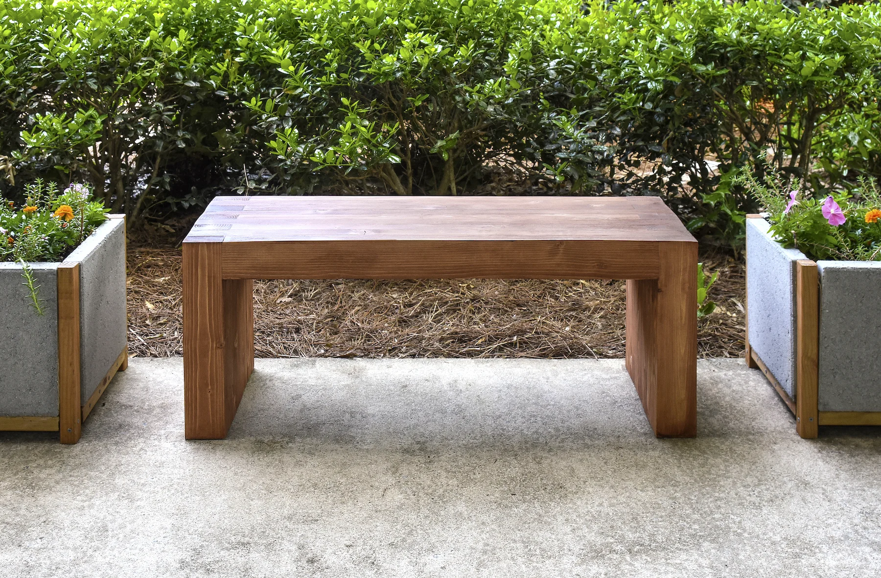 DIY wood bench