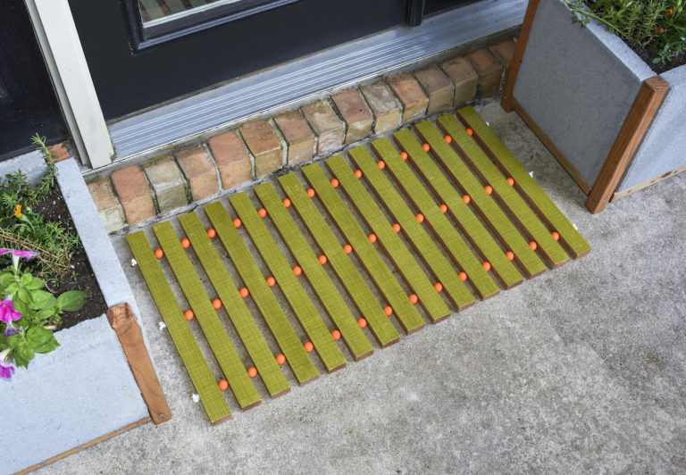 DIY wood slat doormat