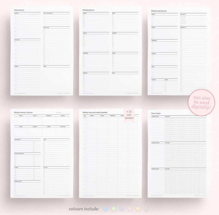 Planner Pages Printable Planner Classic Happy Planner Happy Planner Page