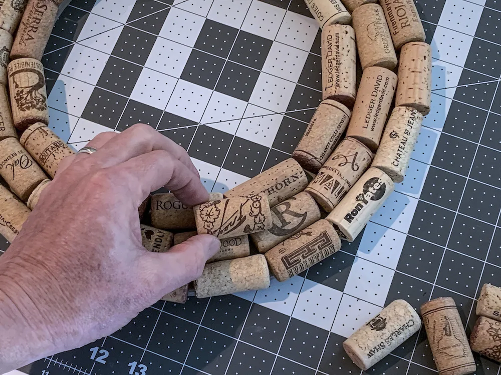 Adding a second layer of wine corks