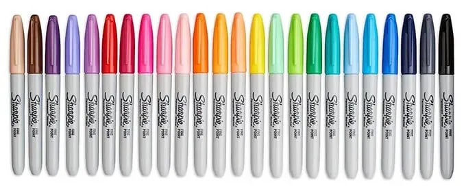 Collection of Sharpie markers in various colors