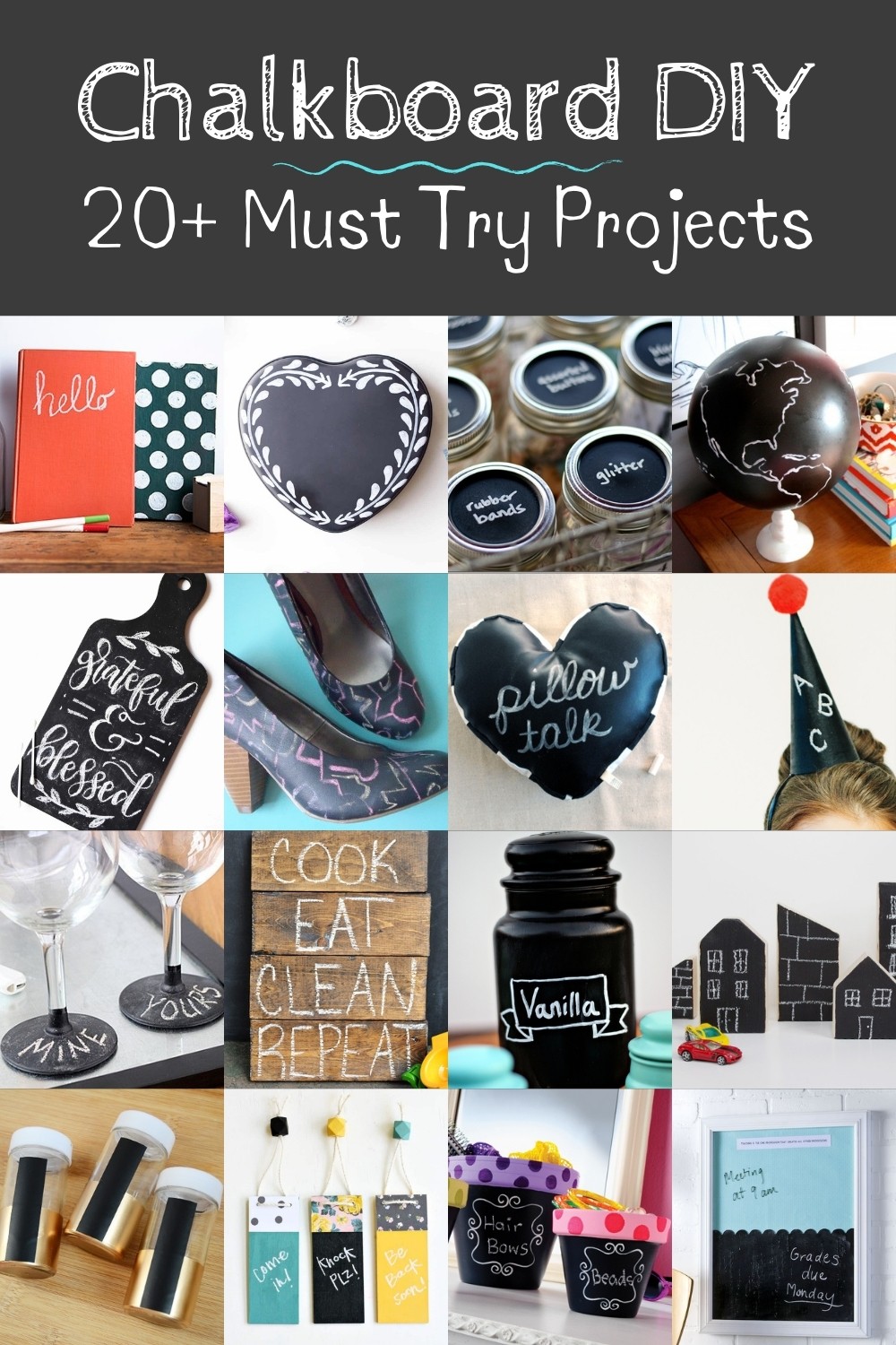 Over 20 Chalkboard DIY Projects