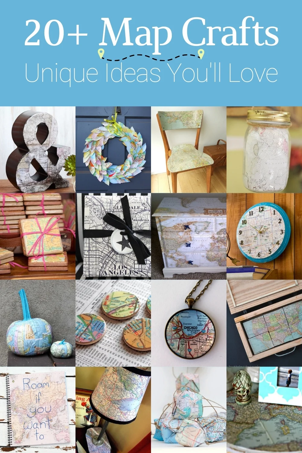 Crafts With Old Maps Map Crafts: 20 Unique Ideas You'll Love - Diy Candy