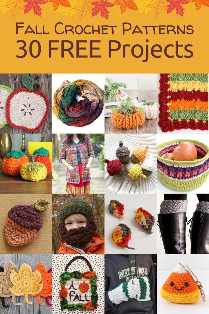 FREE Fall Crochet Patterns You're Going to Love - DIY Candy