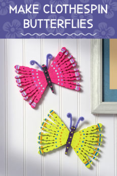 Clothespin Butterflies That Kids Will Love - DIY Candy