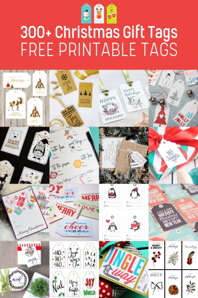 300+ Printable Christmas Tags for Your Gifts - DIY Candy