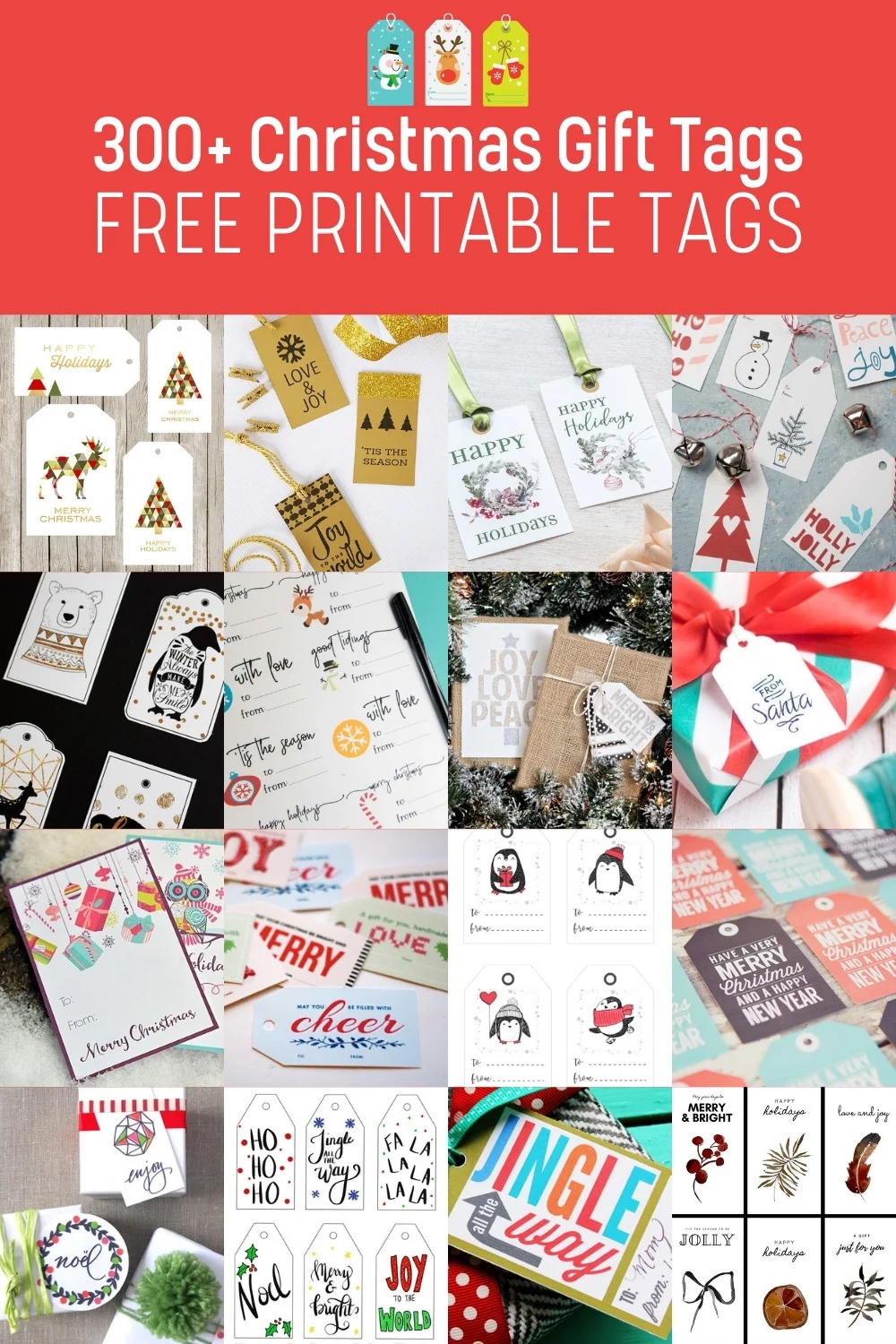 300+ Printable Christmas Tags for Your Gifts - DIY Candy