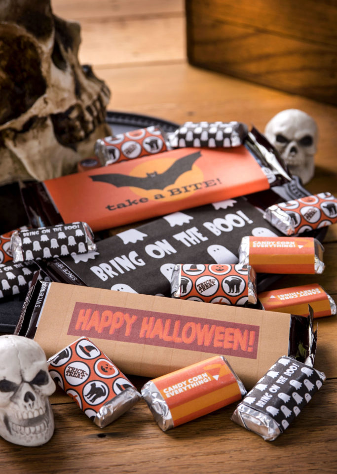 Printable Halloween Candy Bar Wrappers (Free!) DIY Candy