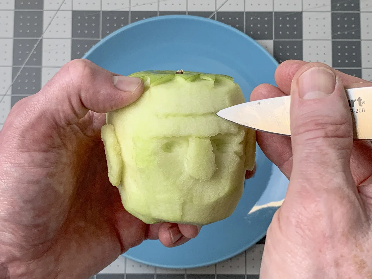 apple carving faces