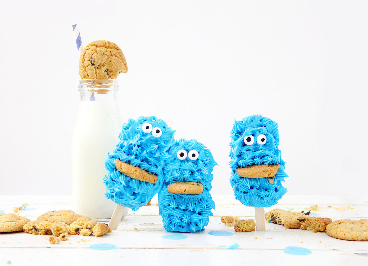 Cookie Monster Cake Pops for BIrthday Party