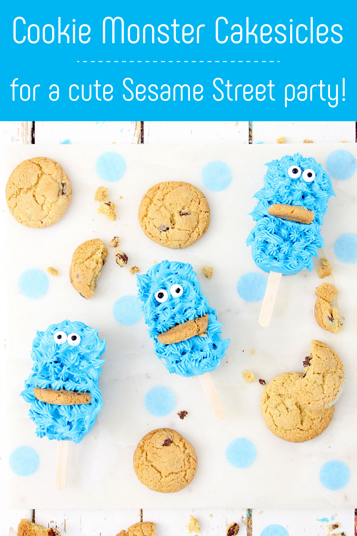 Cookie Monster Cakesicles