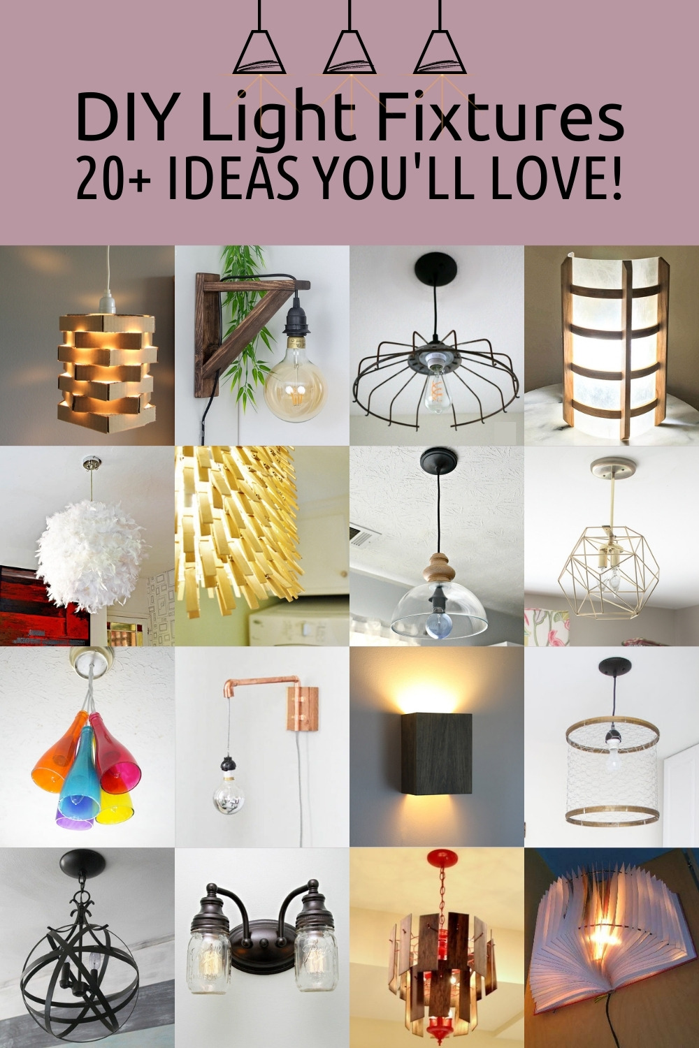 diy ceiling light bulb cover