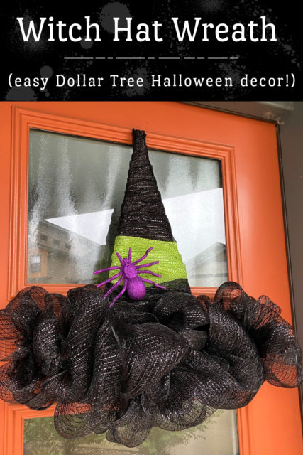 Witch Hat Wreath with Dollar Tree Supplies - DIY Candy