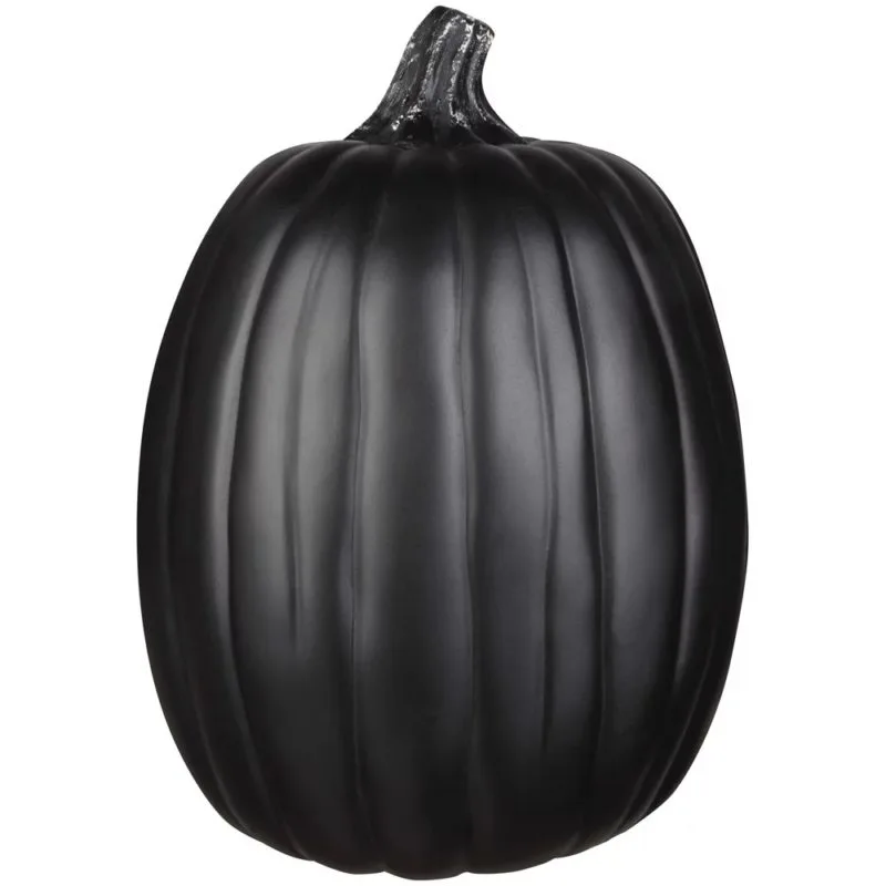 black fake pumpkin