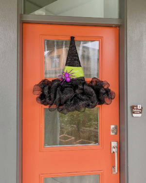 dollar tree witch hat wreath