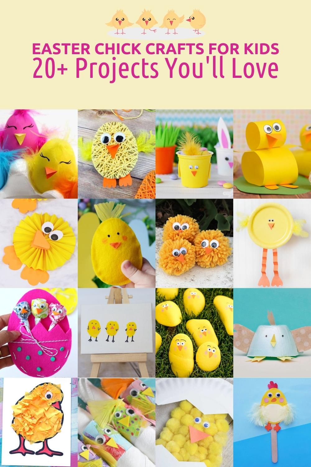 Easter chick crafts for kids