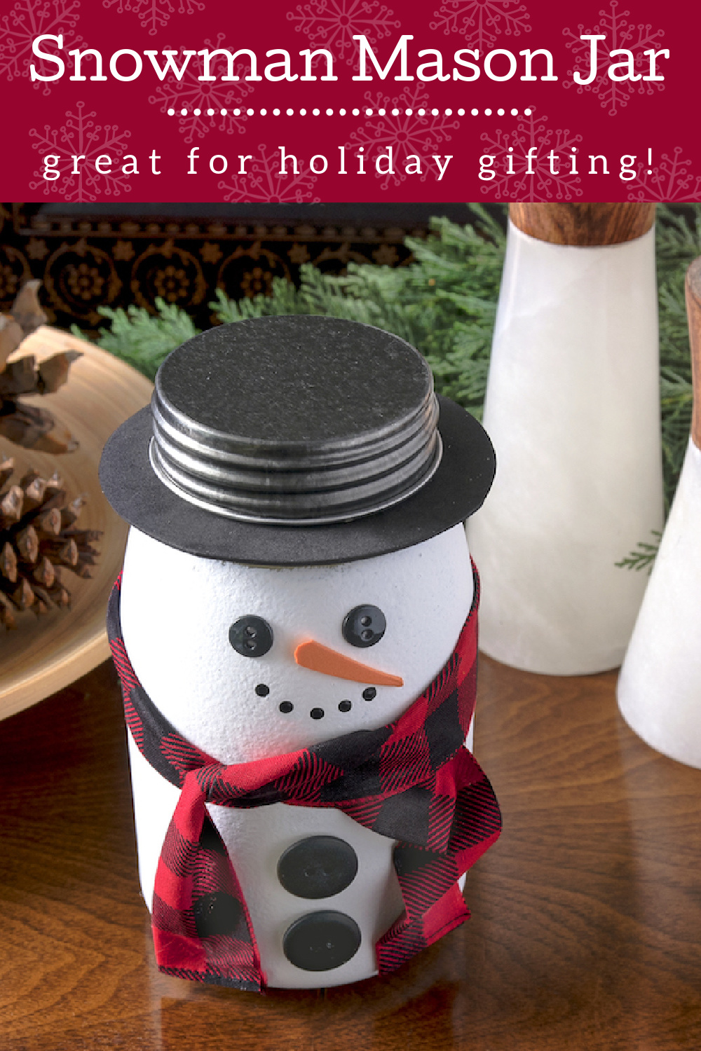 Snowman Jar With Metal Lid Gifts Candy Canning Christmas Holiday 