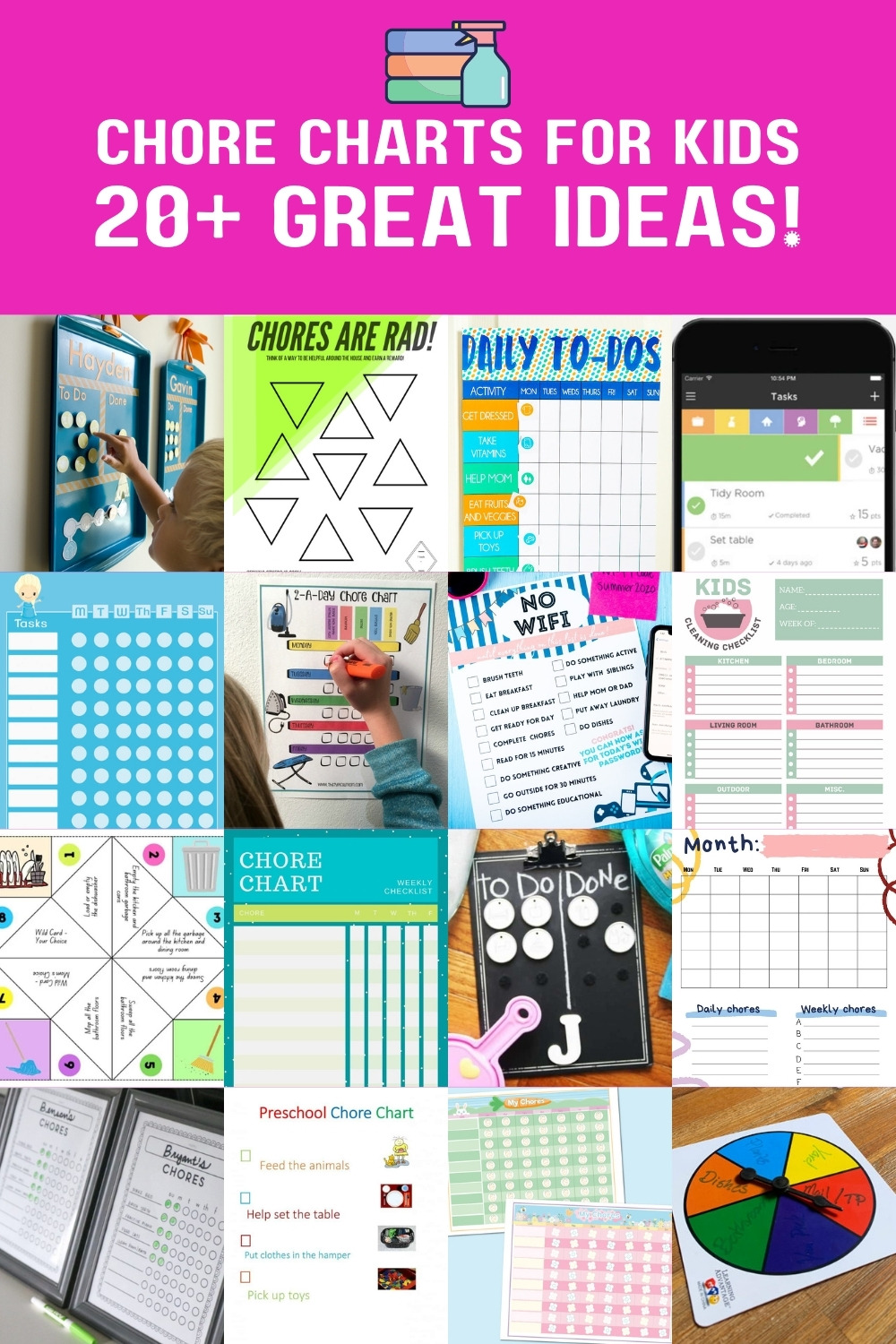 chore charts for kids - over 20 of the best ideas