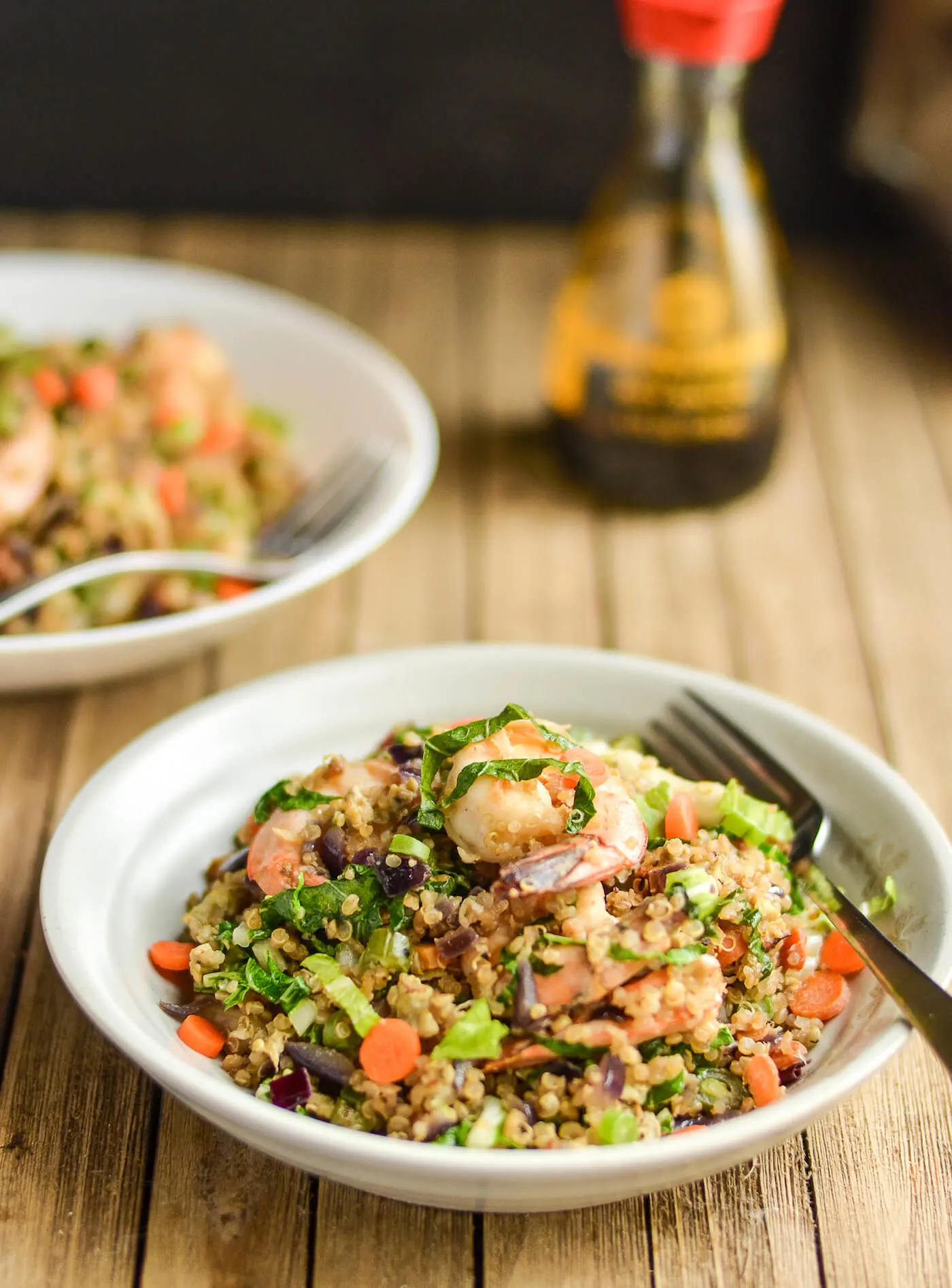 quinoa with shrimp and vegetables