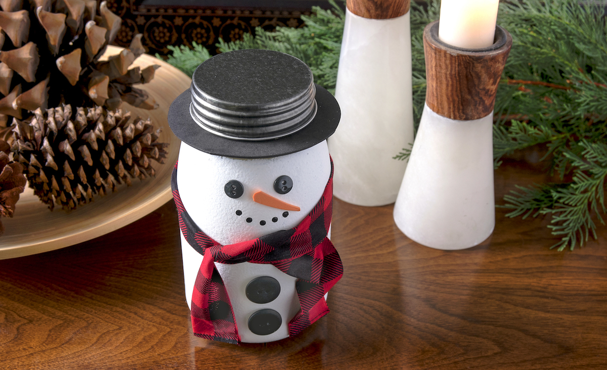 snowman mason jar craft