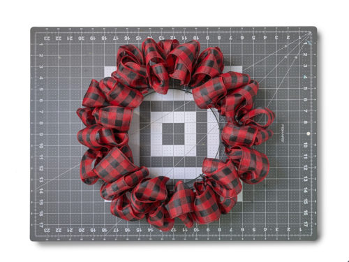 Second ring of ribbon attached with pipe cleaners