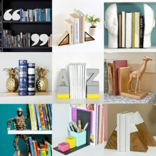 DIY Bookends - Unique ways to hold up your books