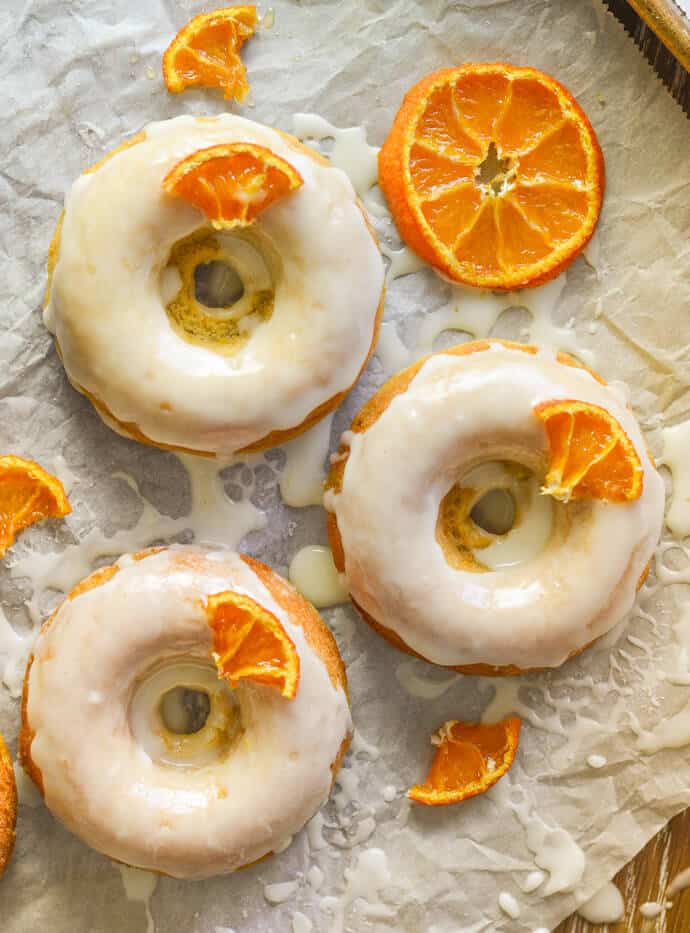 orange olive oil baked donuts