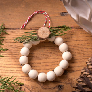wooden bead christmas ornaments