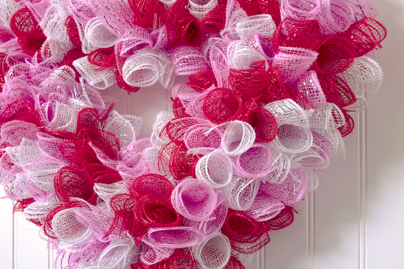 Valentine's Day deco mesh wreath