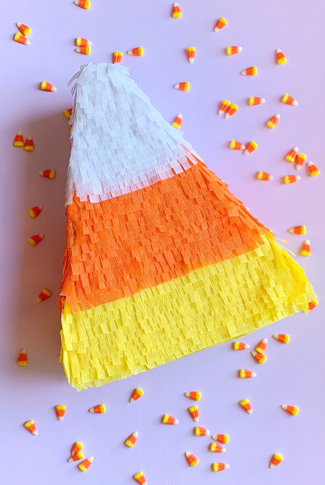 DIY candy corn pinata
