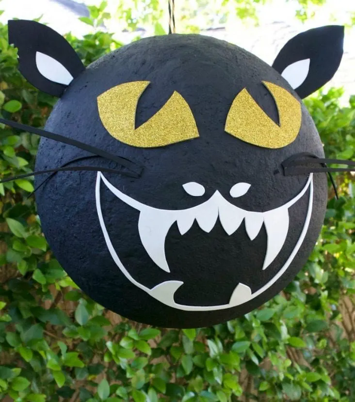 DIY Black Cat Pinata for Halloween