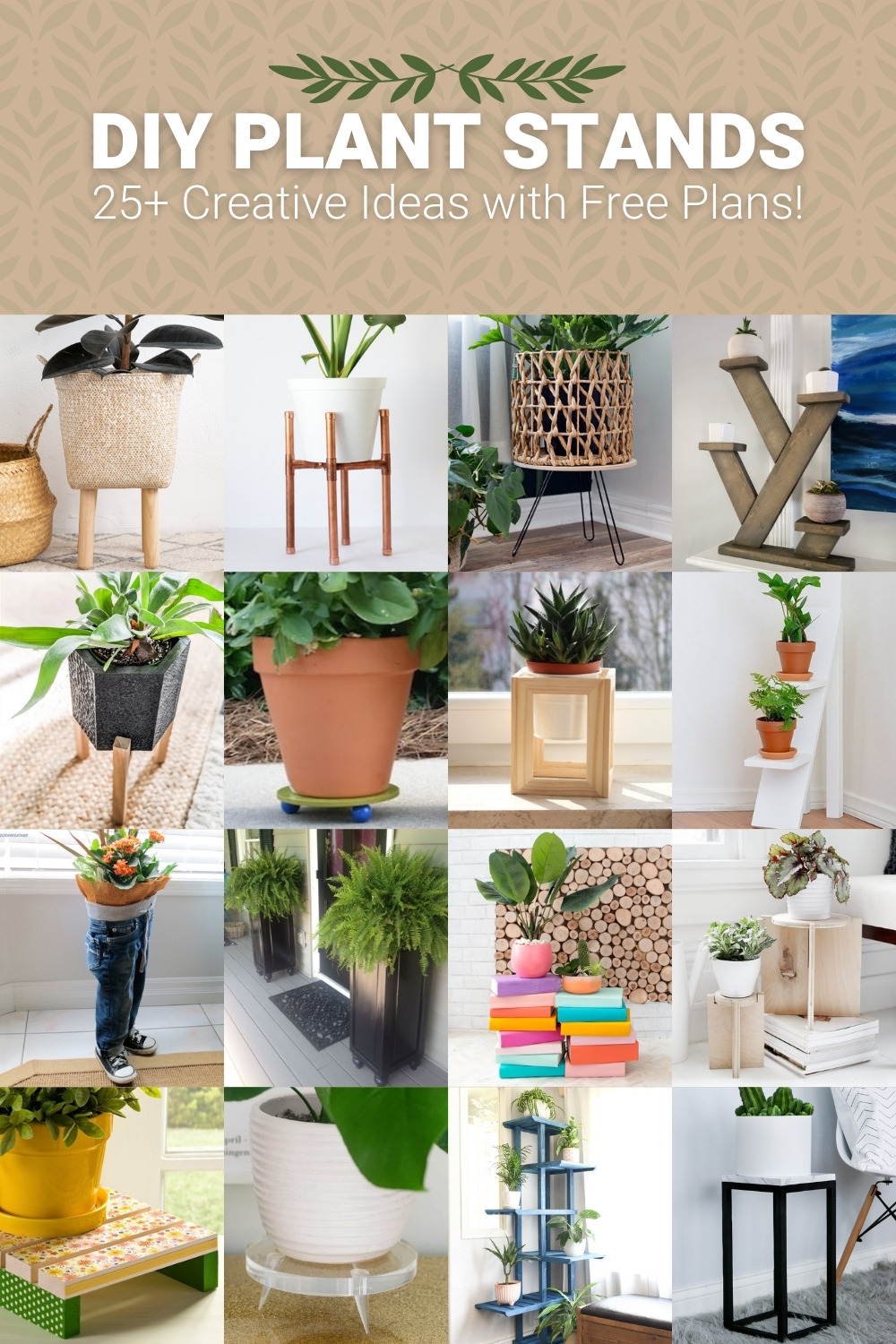 diy creative plant stands with free plans