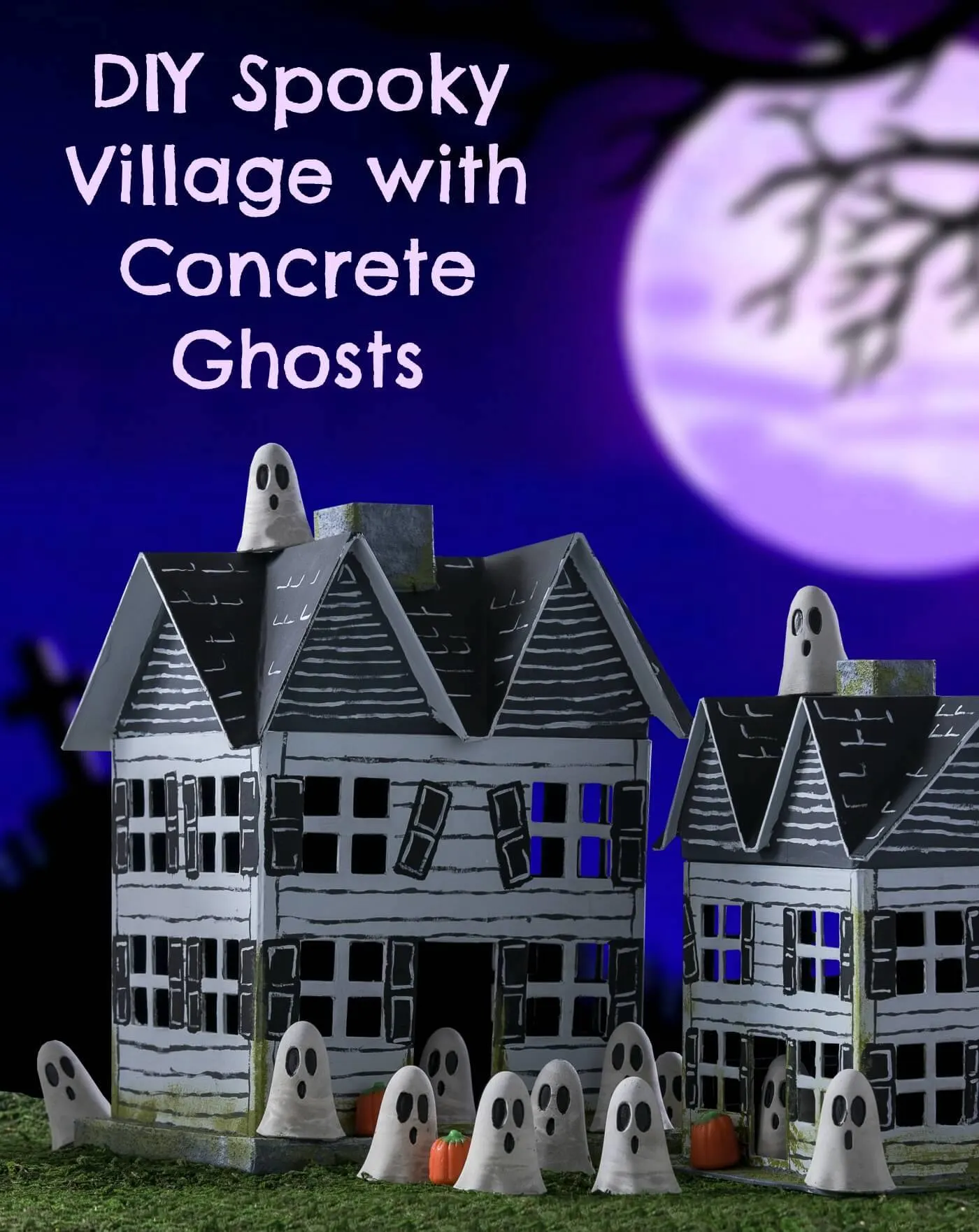 DIY Halloween Village with Spooky Mini Ghosts!
