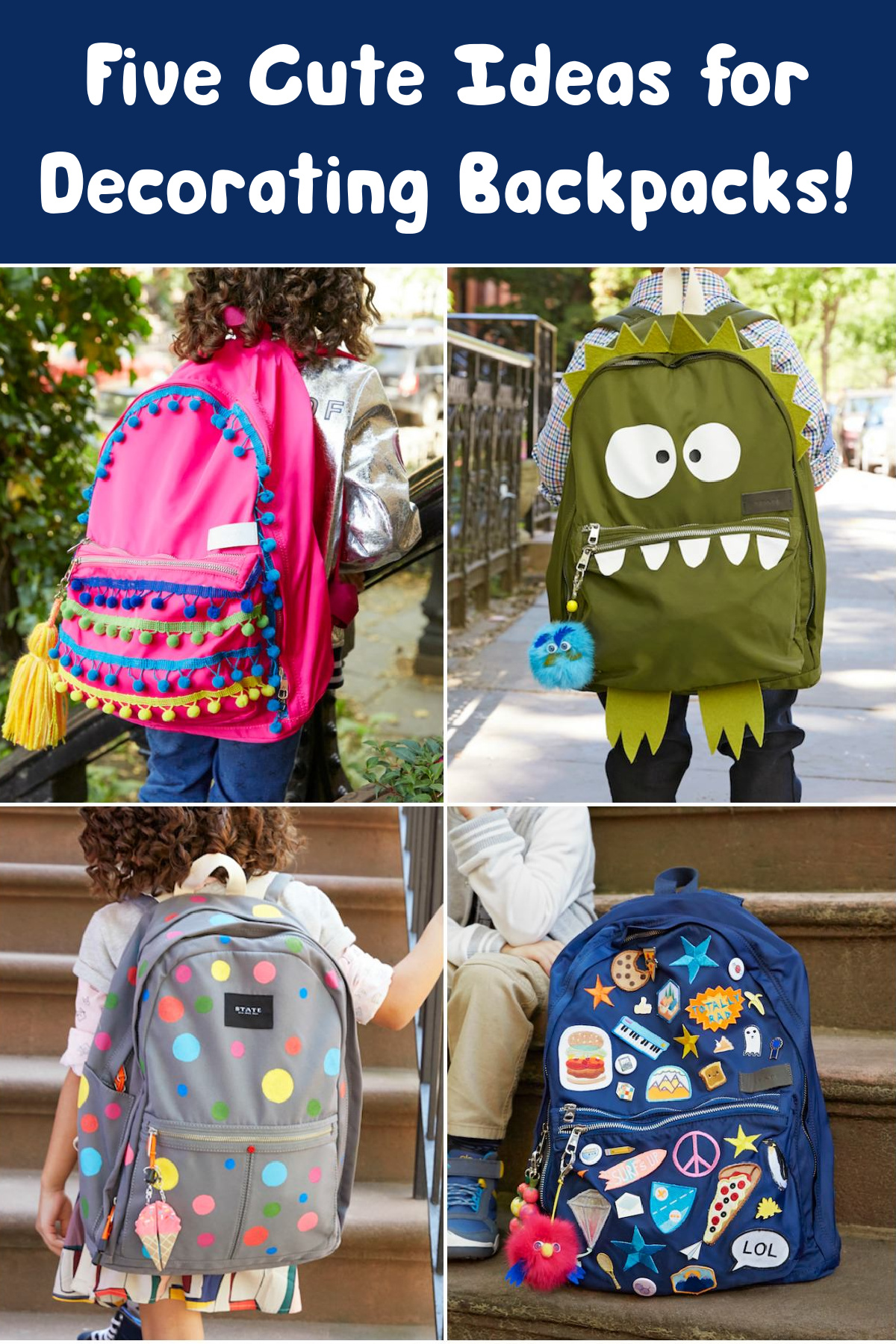 How to Personalize a Backpack (Get Five Ideas!) - DIY Candy