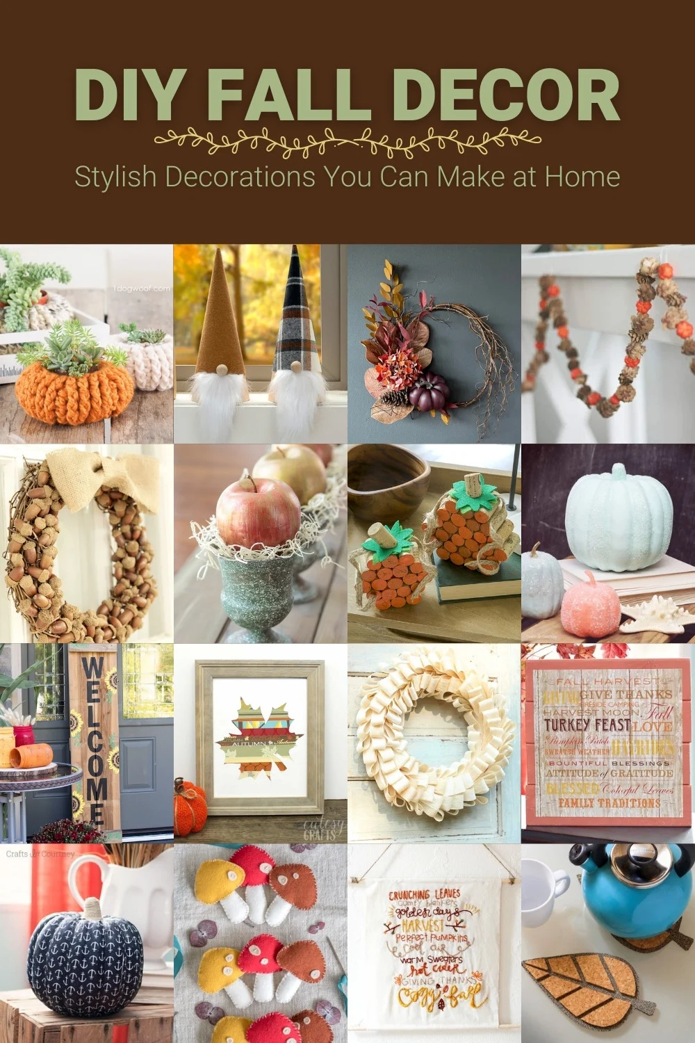 35+ DIY Fall Decor Projects That Are Cute and Easy! - DIY Candy