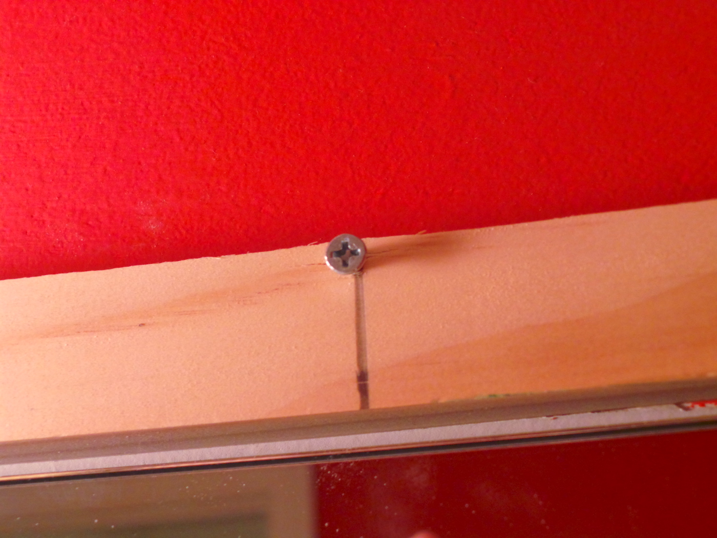 Hanging screws added to the wood