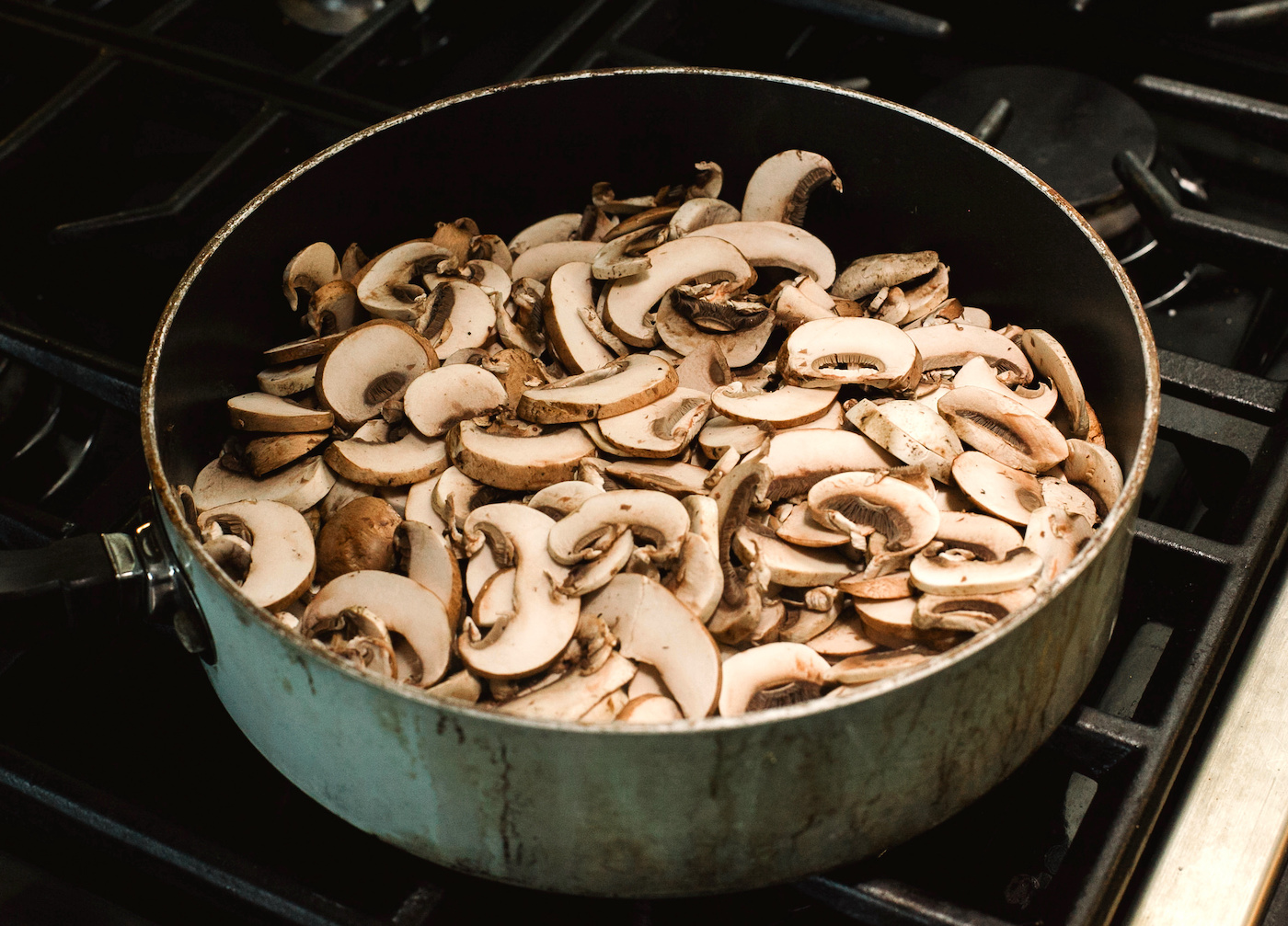 Add the mushrooms to the pan