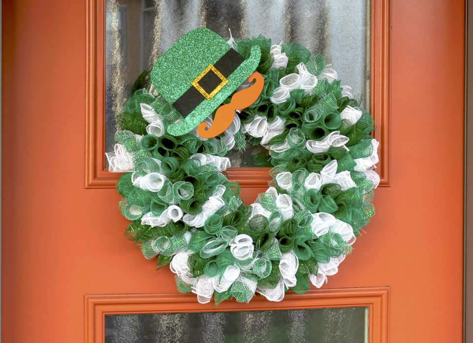 st pattys day mesh wreath