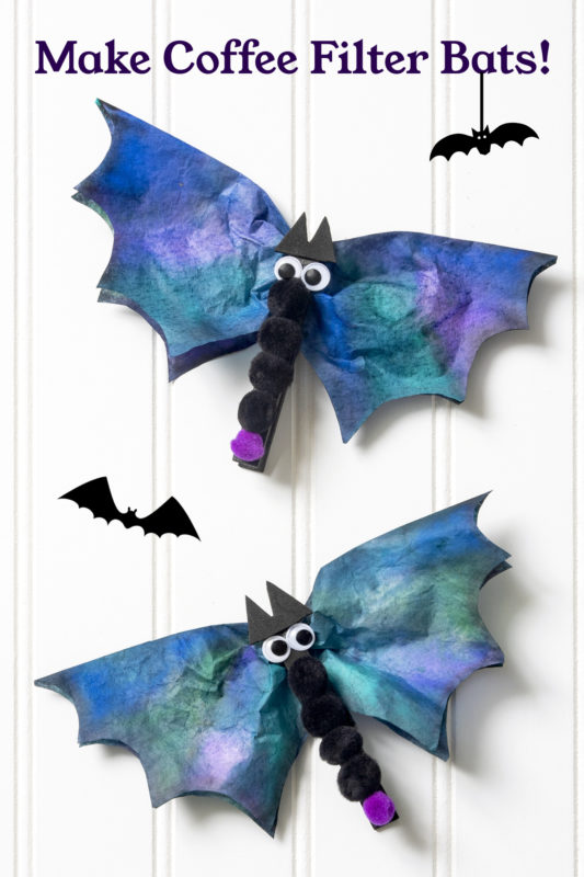 Coffee Filter Bats for Halloween Fun! DIY Candy