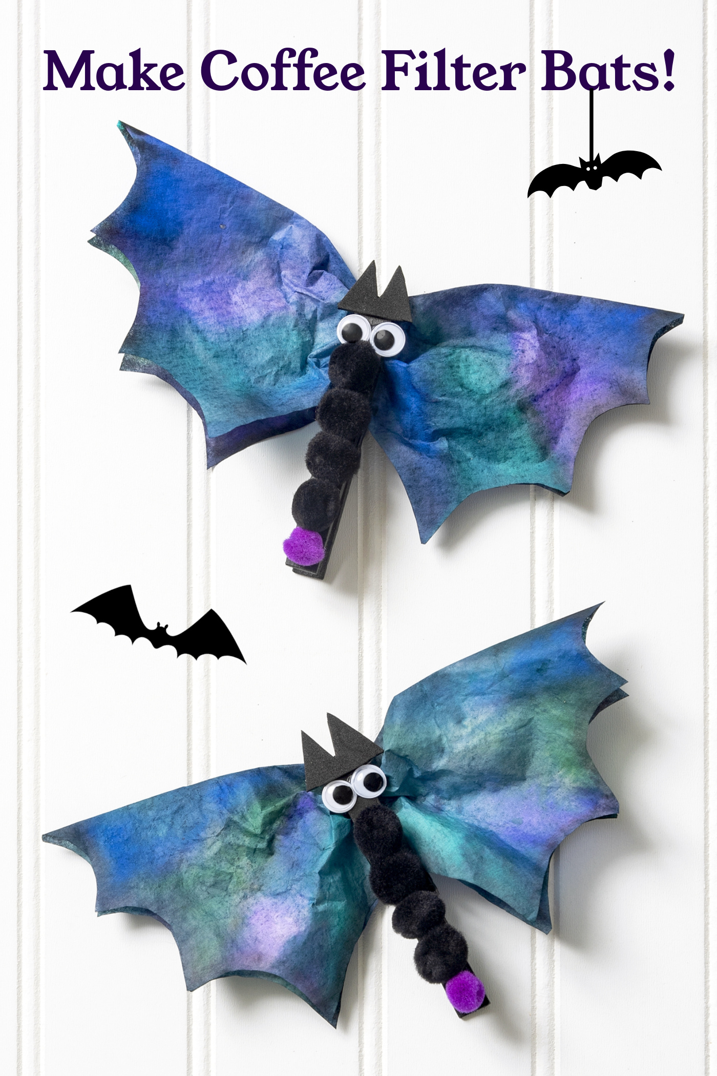 How to make coffee filter bats