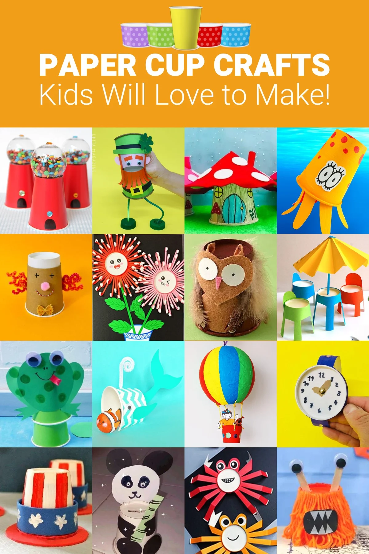 Crafts With Paper Cups Ideas Kids Will Love DIY Candy