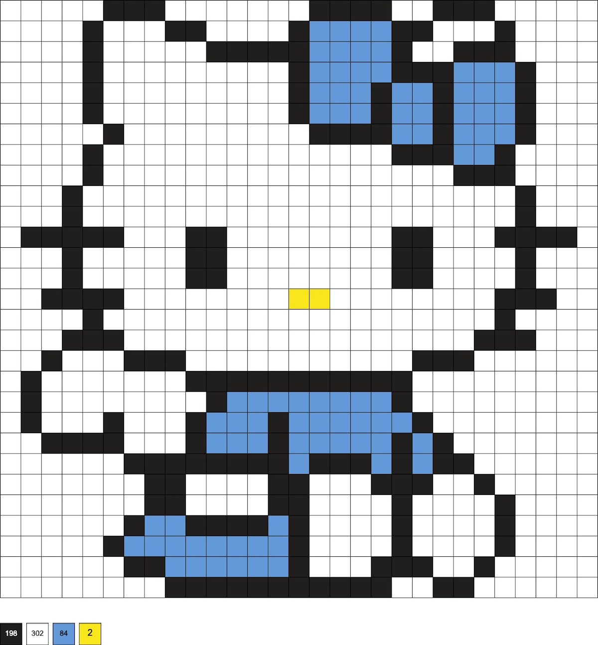 Angel Hello Kitty fuse bead pattern