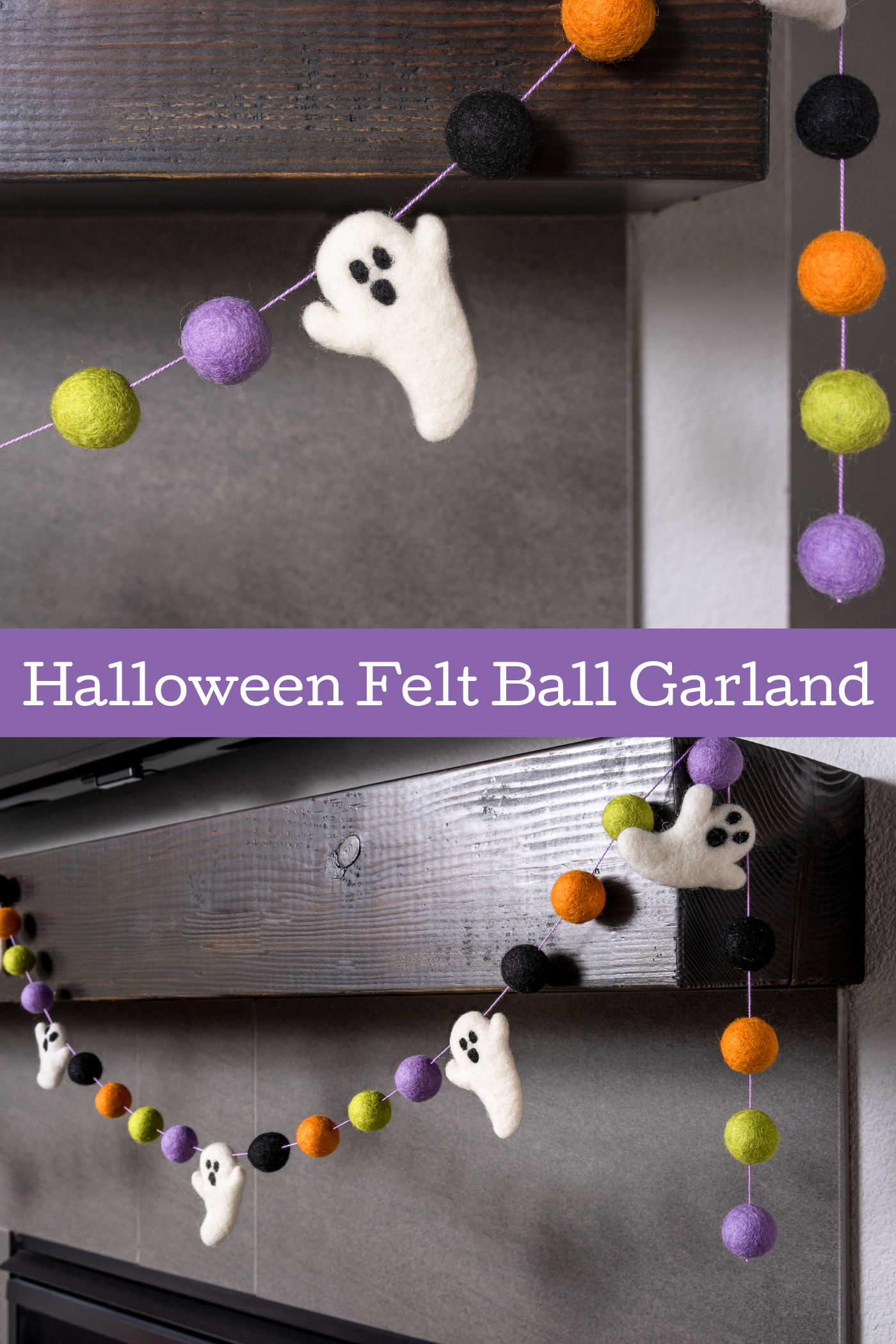 Make a Halloween Felt Ball Garland