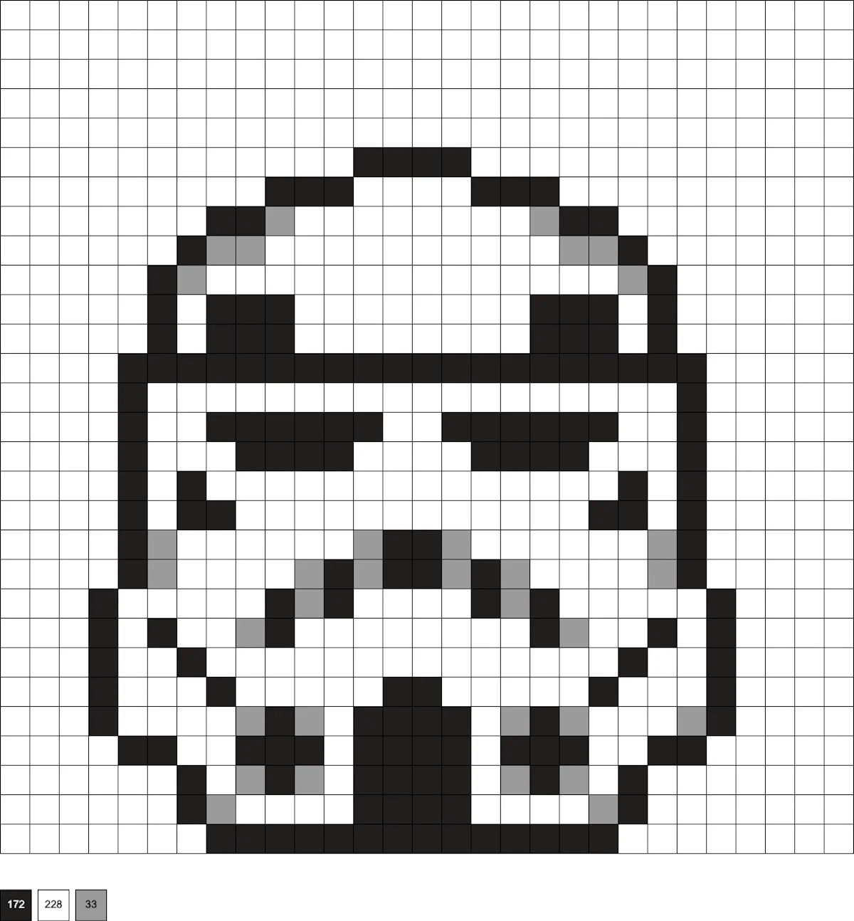 Stormtrooper perler bead pattern