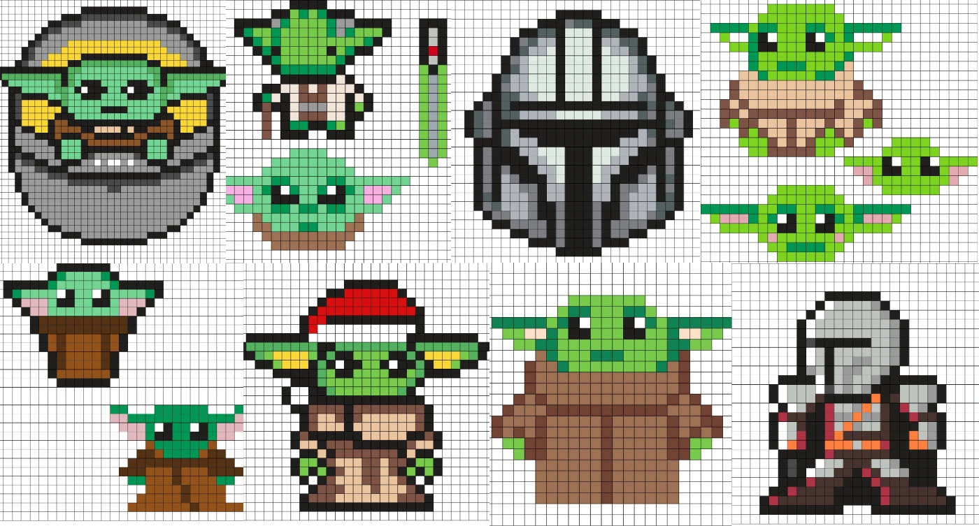 Baby Yoda Perler Beads 10 Free Patterns Diy Candy