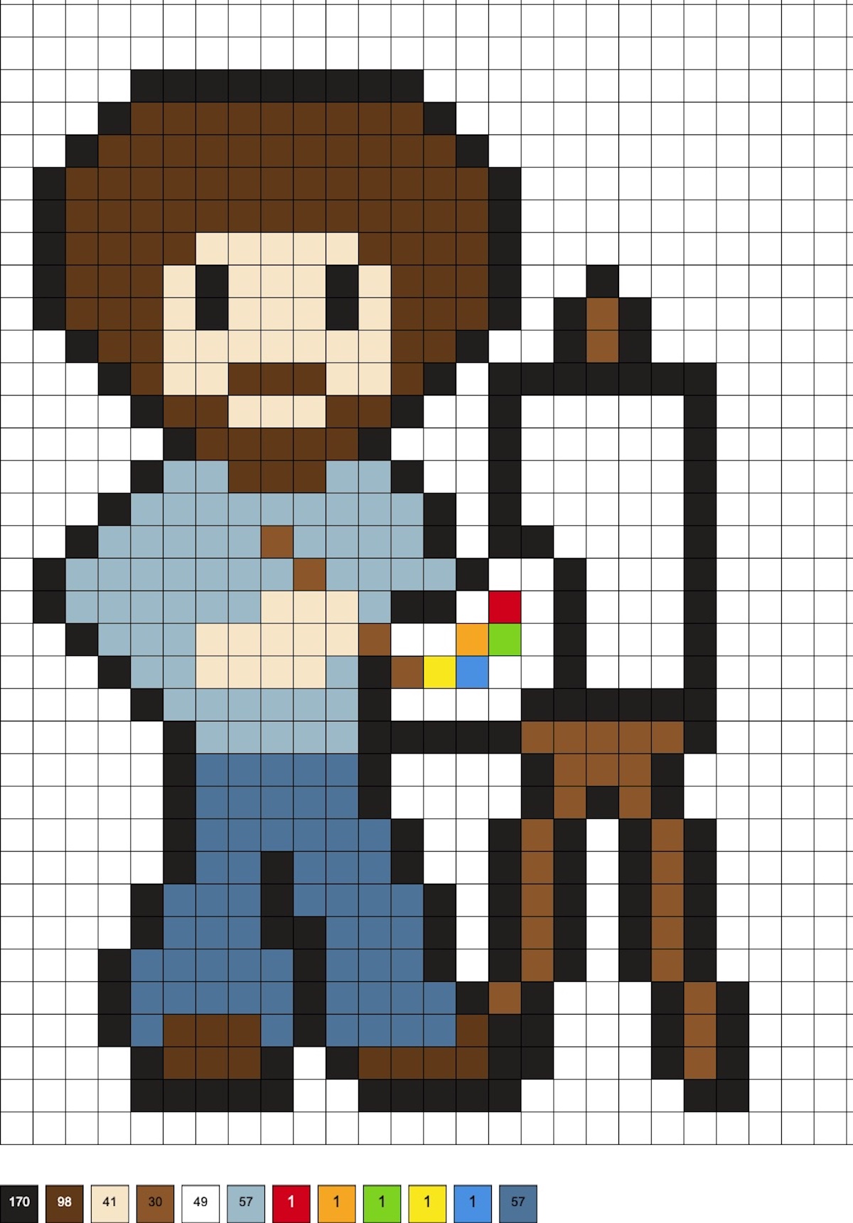 Bob Ross hama beads